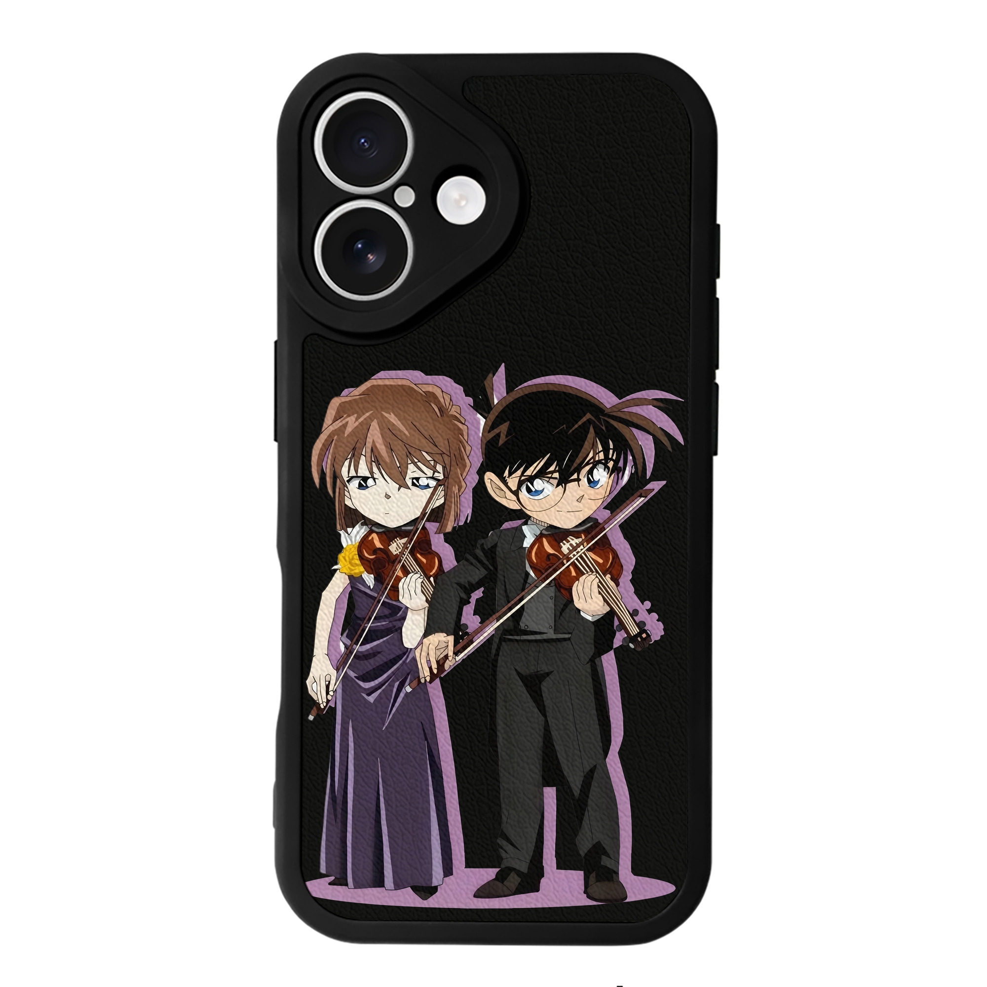 （画像用） 名探偵コナン 灰原 哀 はいばら あい Detective Conan Anita Hailey、Vi Graythorn Haibara Ai 【iPhone 16シリーズ対応】シリコンスマホケース（レザー調） 材質：シリコン